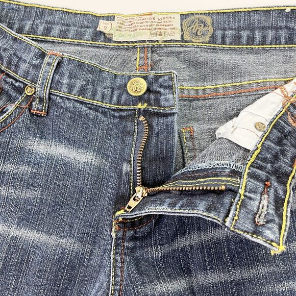 Y2K American Rag CIE Jeans Womens 9 Boot Cut Sequin Low Rise Western Retro Bling - Picture 7 of 11